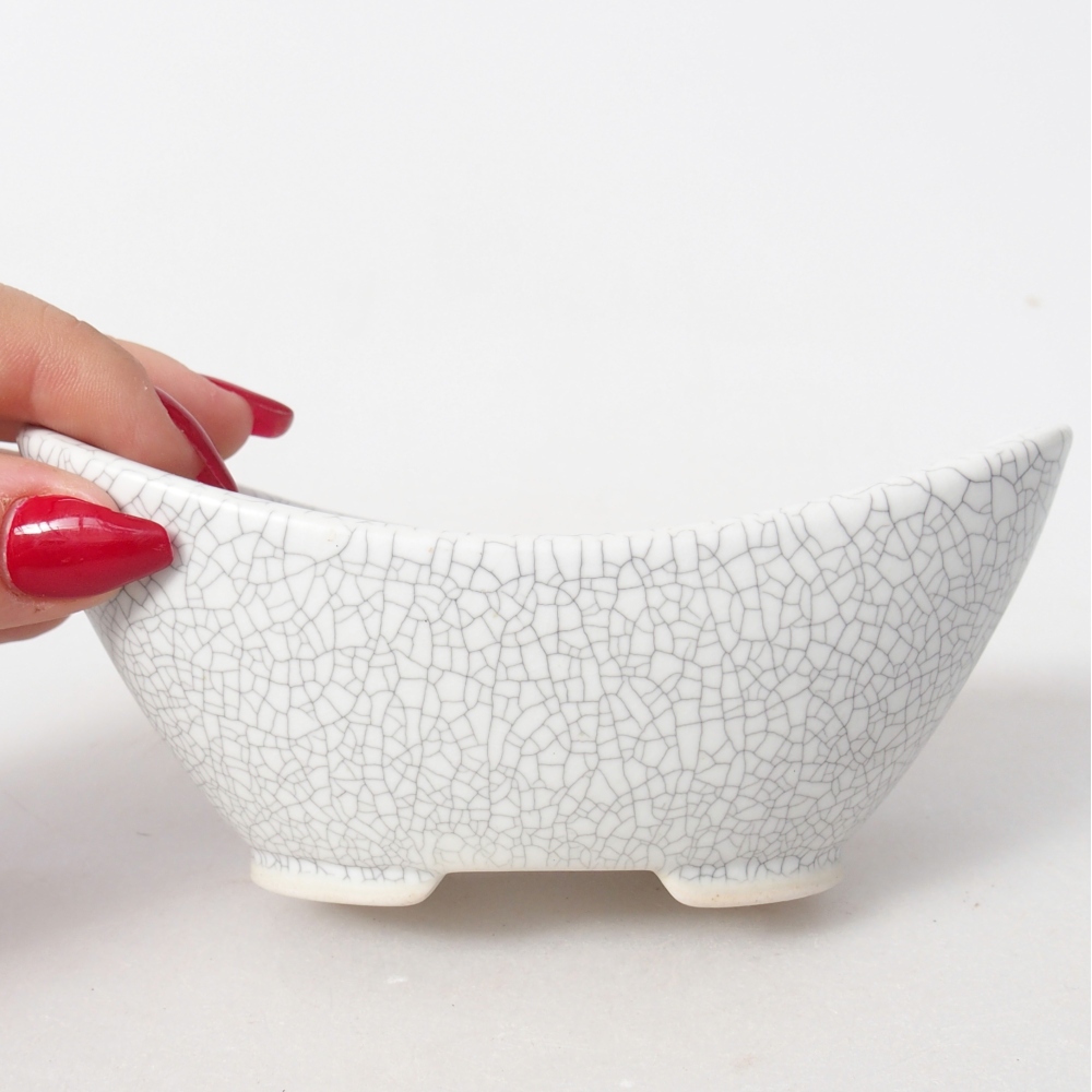 kerámia bonsai tál 12,5 x 6,5 x 5,5 cm, raku színben