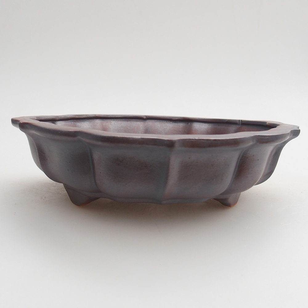 Kerámia bonsai tál 18 x 18 x 4,5 cm, fém színben