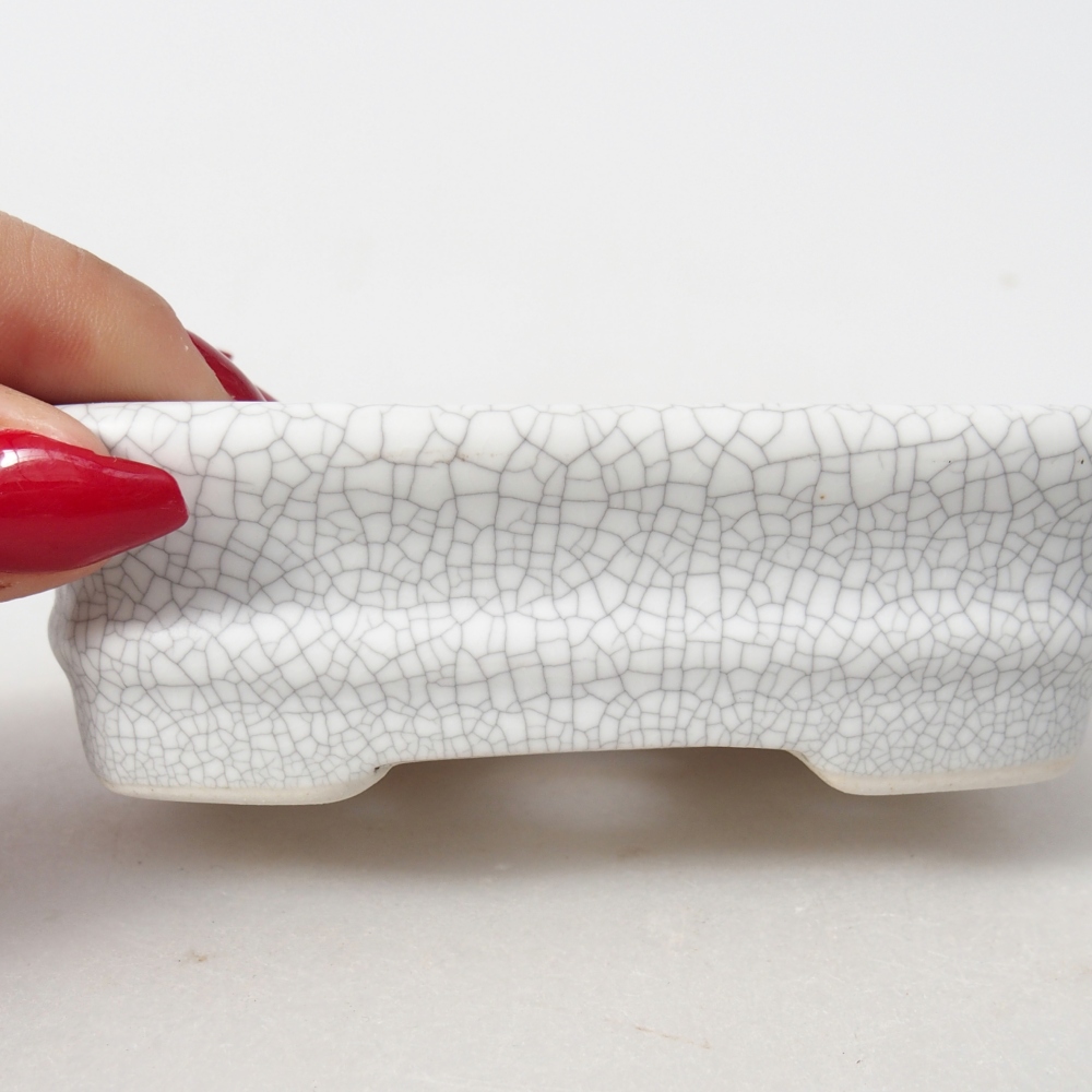 kerámia bonsai tál 11 x 11 x 7 cm, raku színben