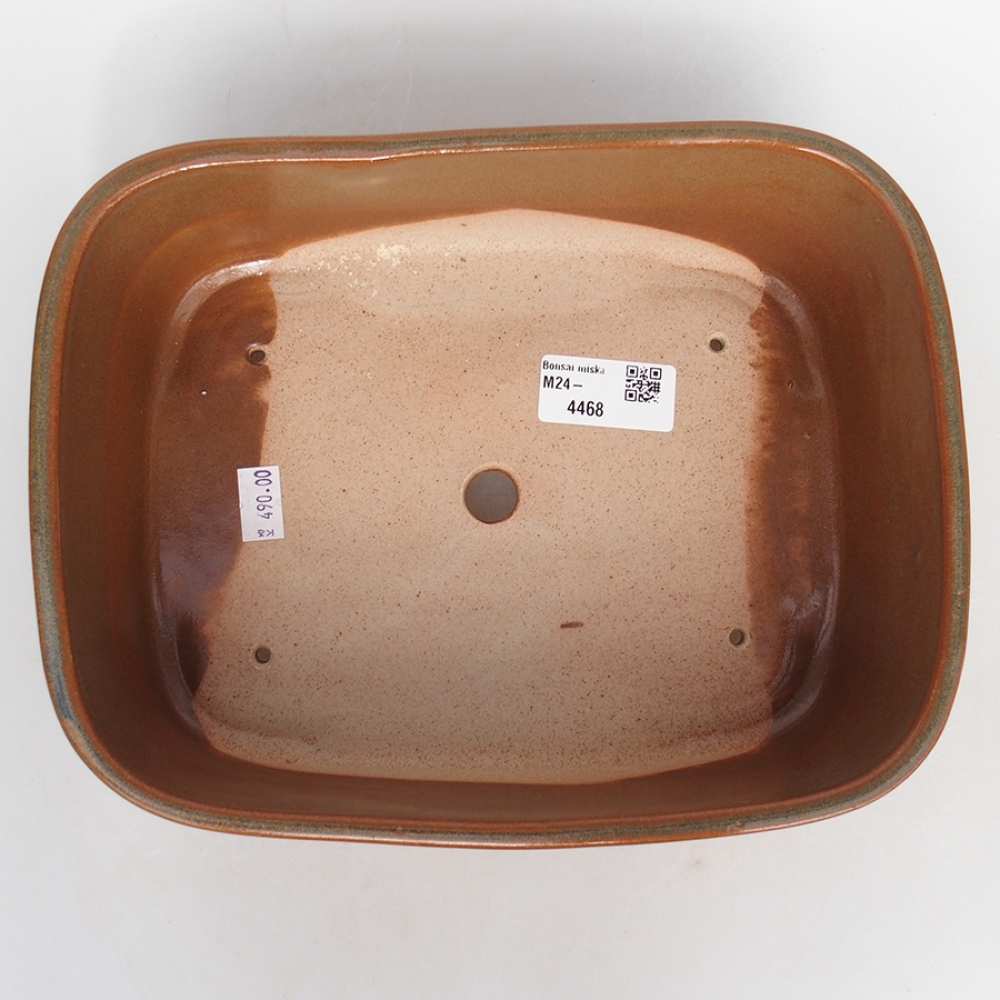 kerámia bonsai tál 23,5 x 18 x 7,5 cm, barna