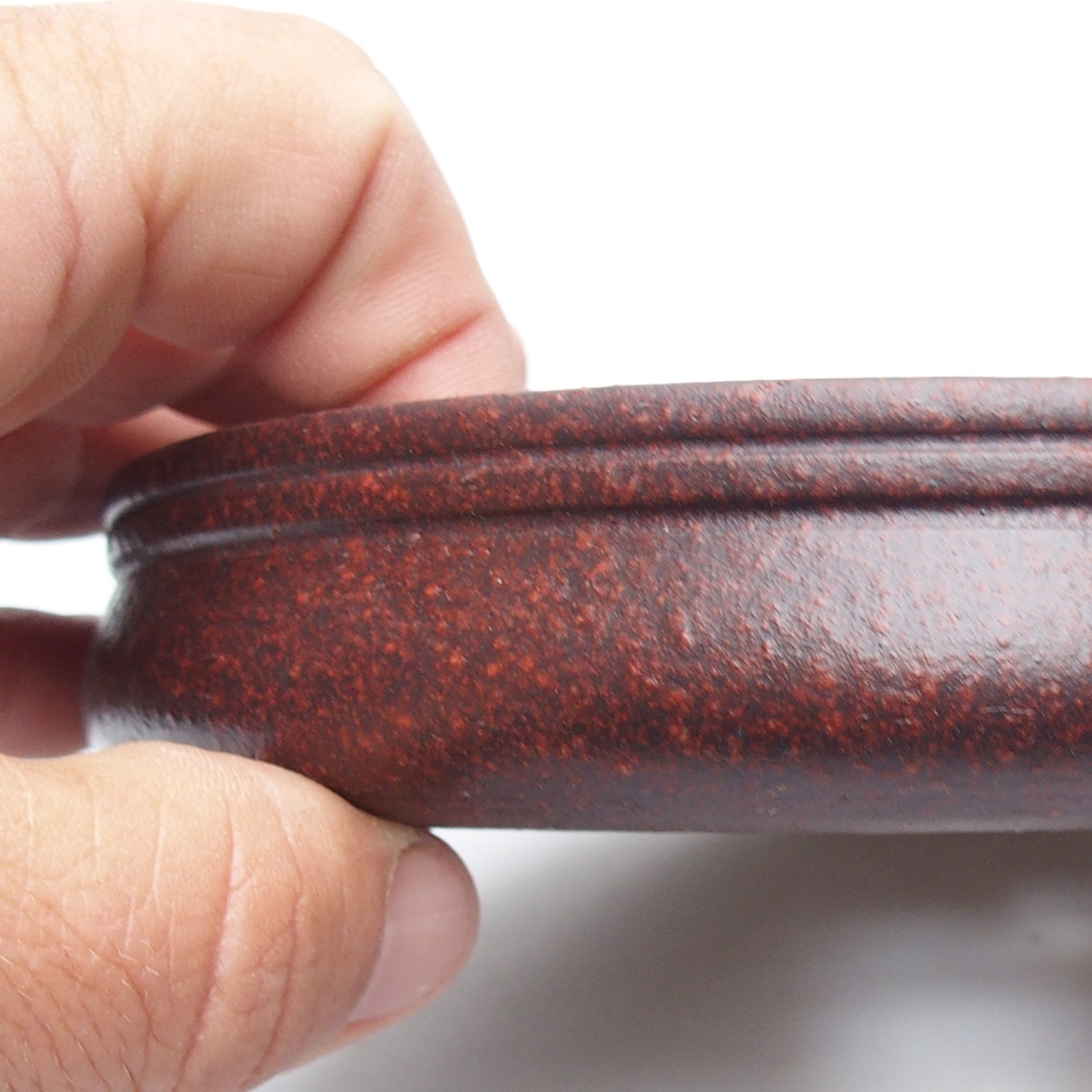 Tál 16 x 16 x 3,5 cm barna-piros