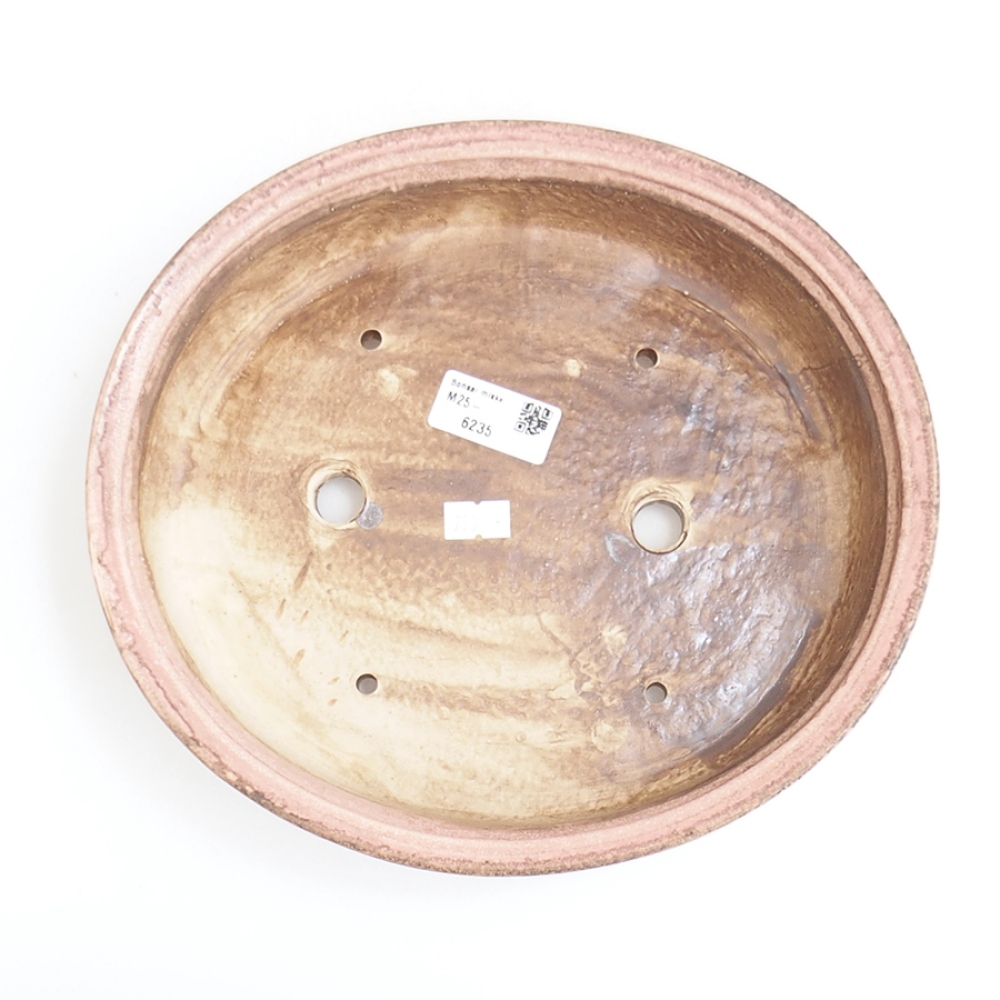 kerámia bonsai tál 25,5 x 23 x 5,5 cm, rózsaszínű