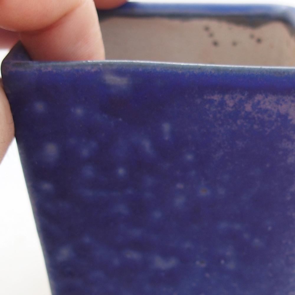 kerámia bonsai tál 7 x 7 x 9,5 cm, kék színben