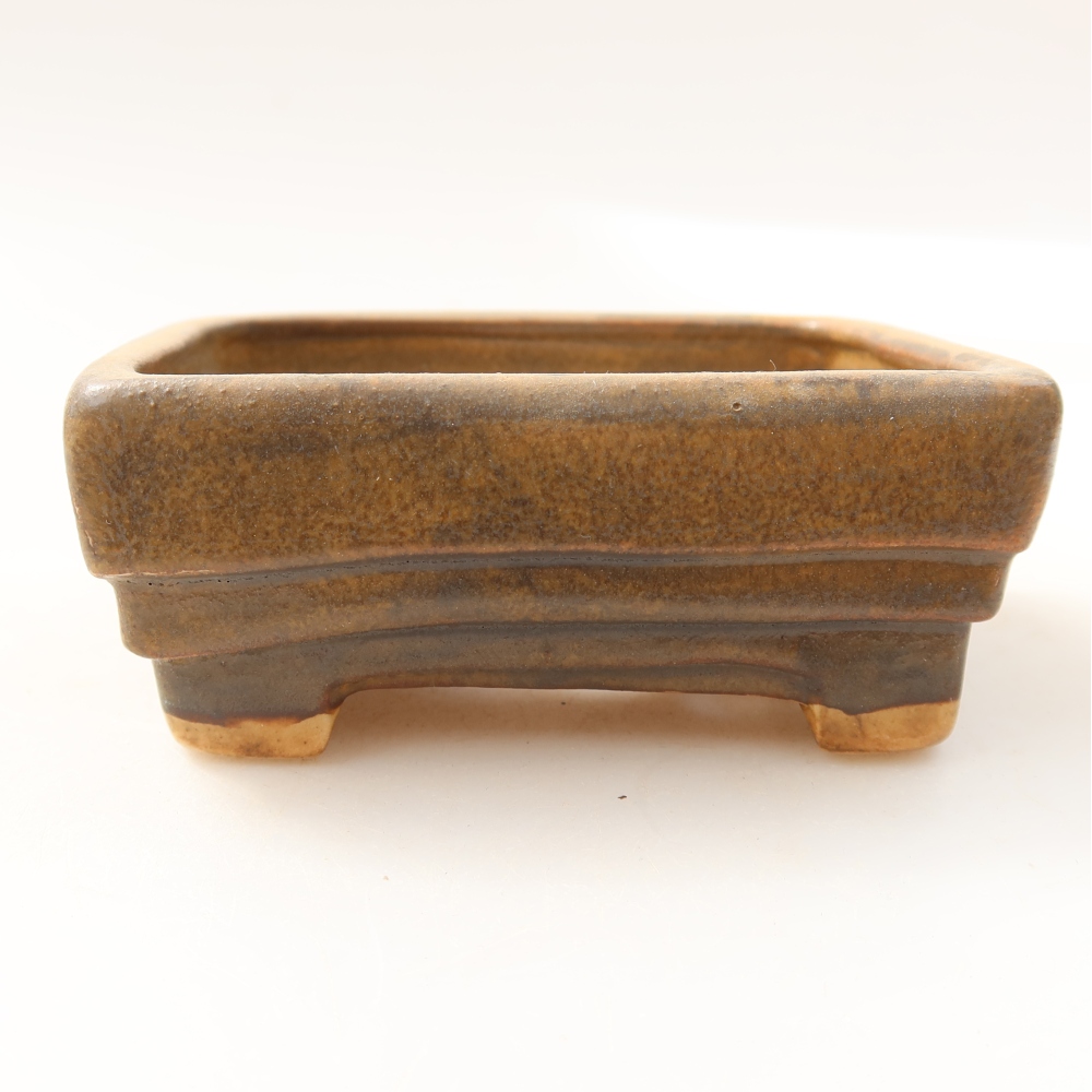 kerámia bonsai tál 9,5 x 7,5 x 3,5 cm, barna