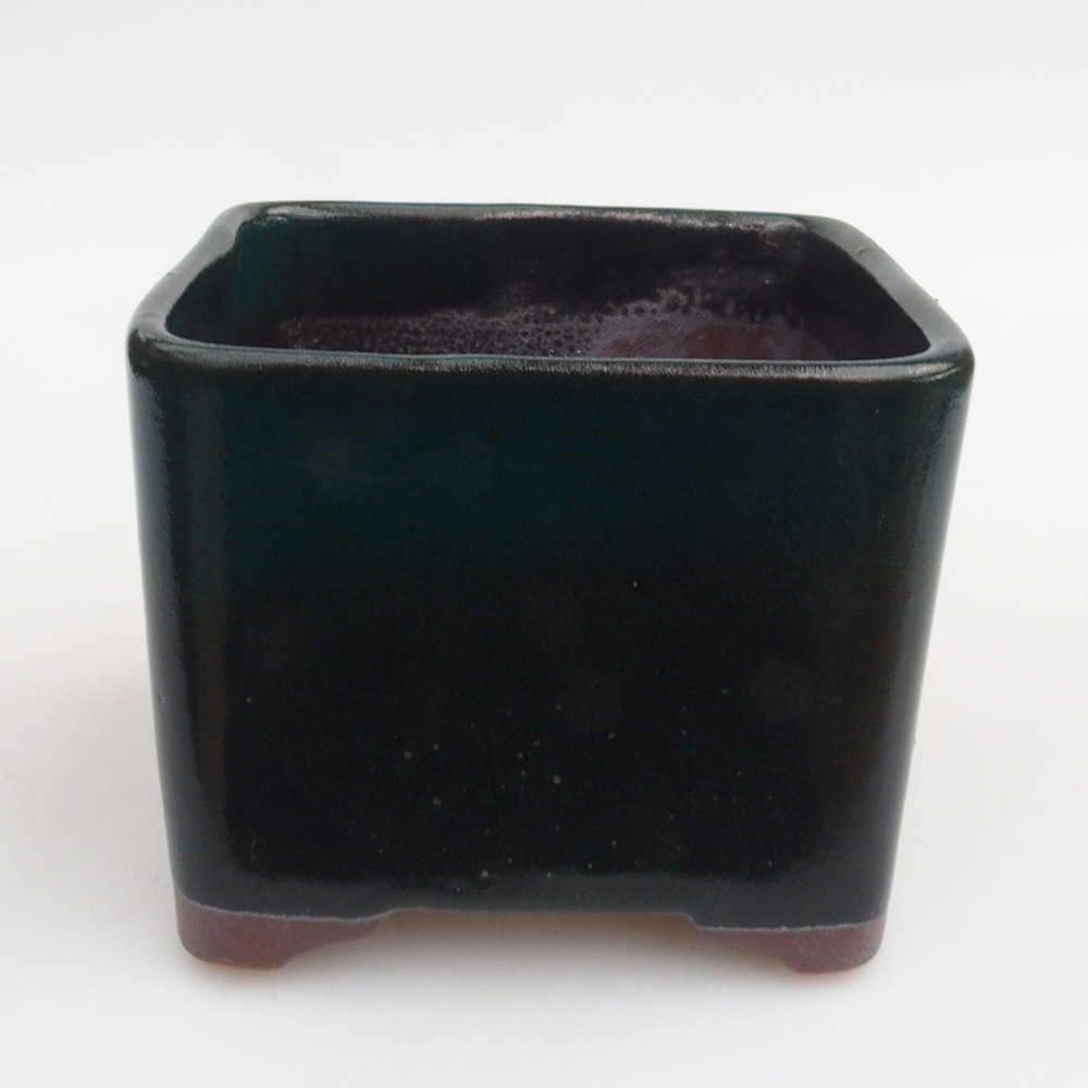 kerámia bonsai tál 10 x 10 x 8 cm, zöld