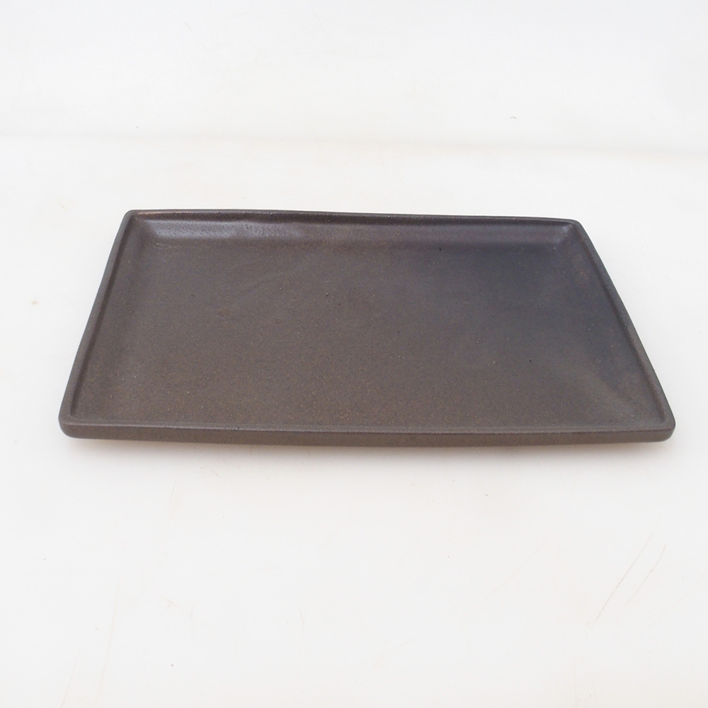 Bonsai csészealj téglalap alakú 22,5 x 17 x 1,5 cm - barna