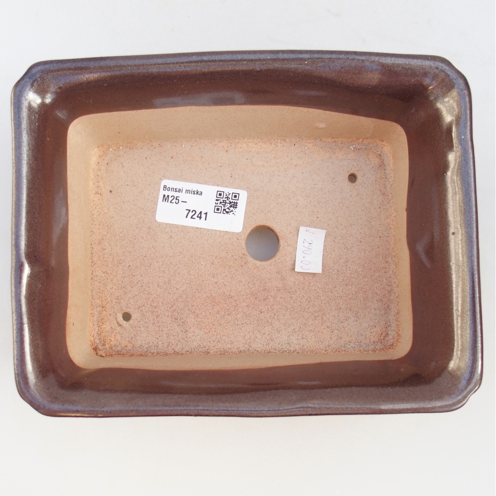 Kerámia bonsai tál 18 x 14 x 7 cm, fém színben