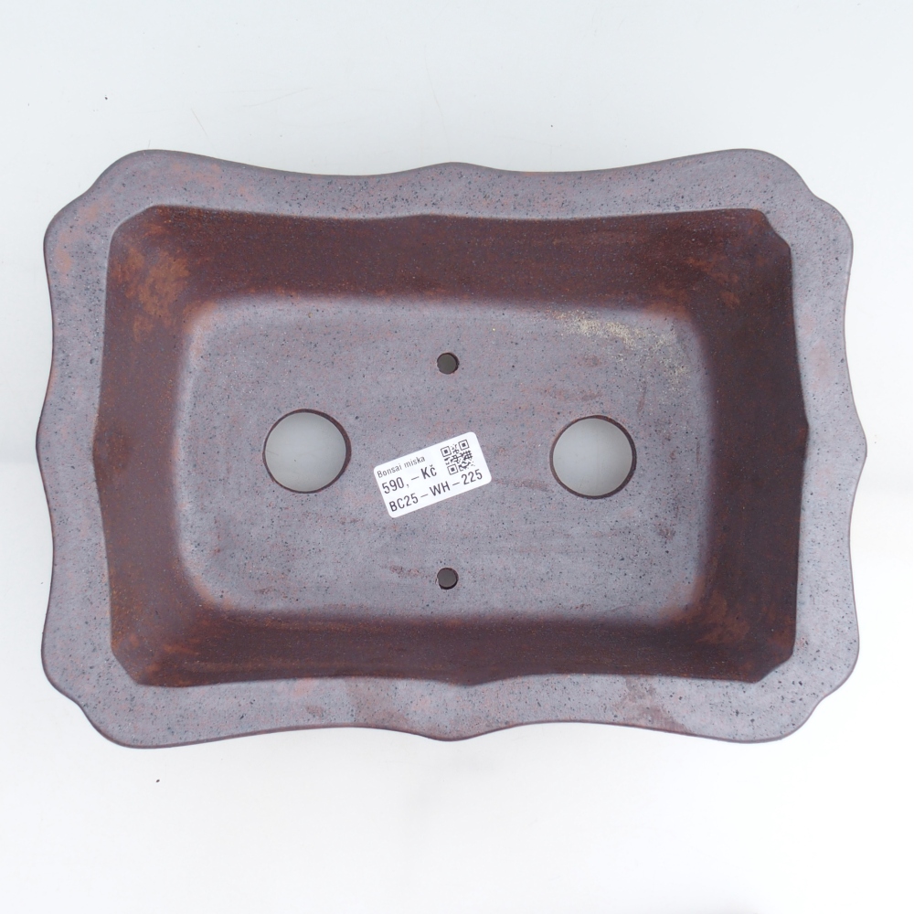 Kerámia bonsai tál 27,5 x 19 x 8 cm, fém színben