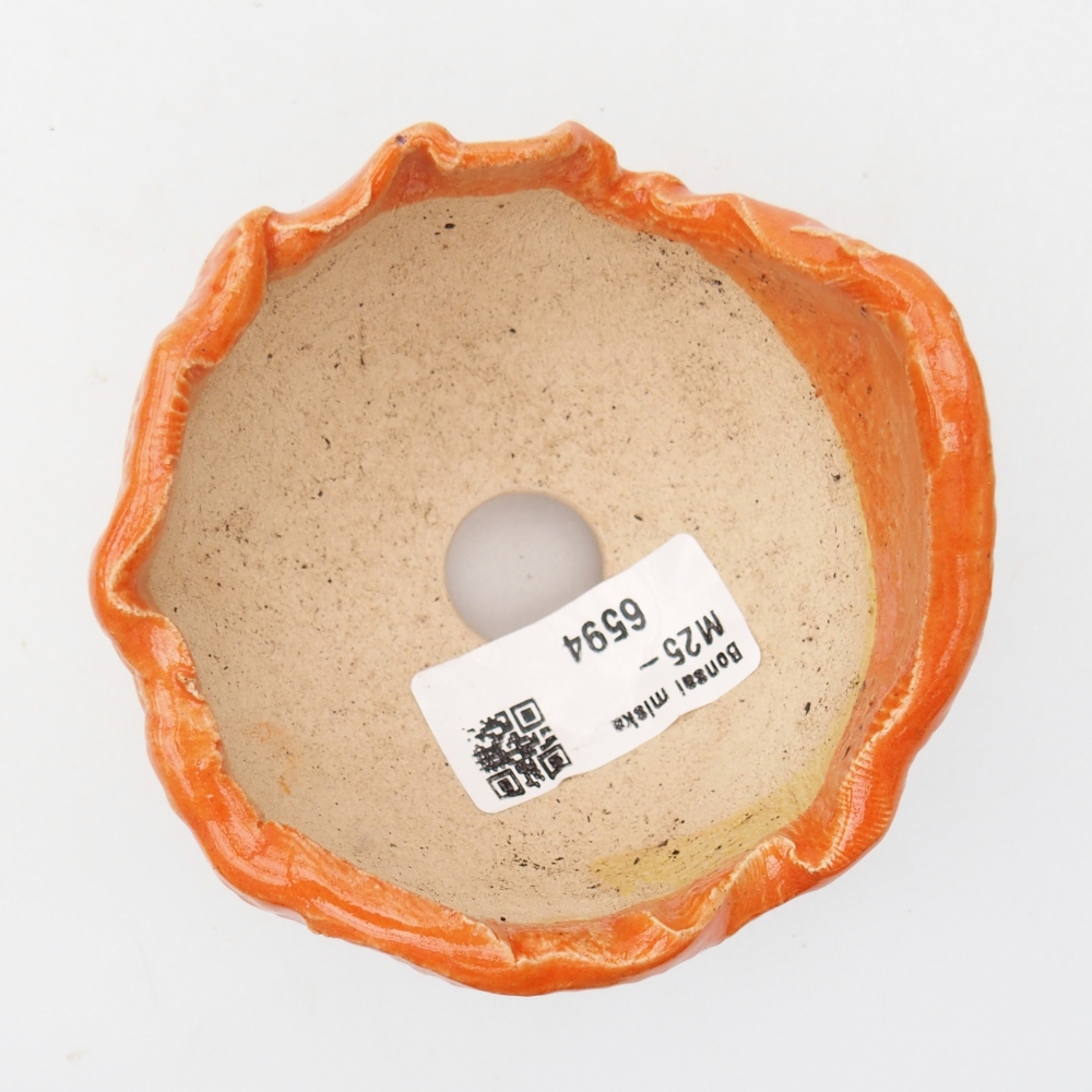Kerámia kagyló 8,5 x 8,5 x 6,5 cm , narancssárga színű