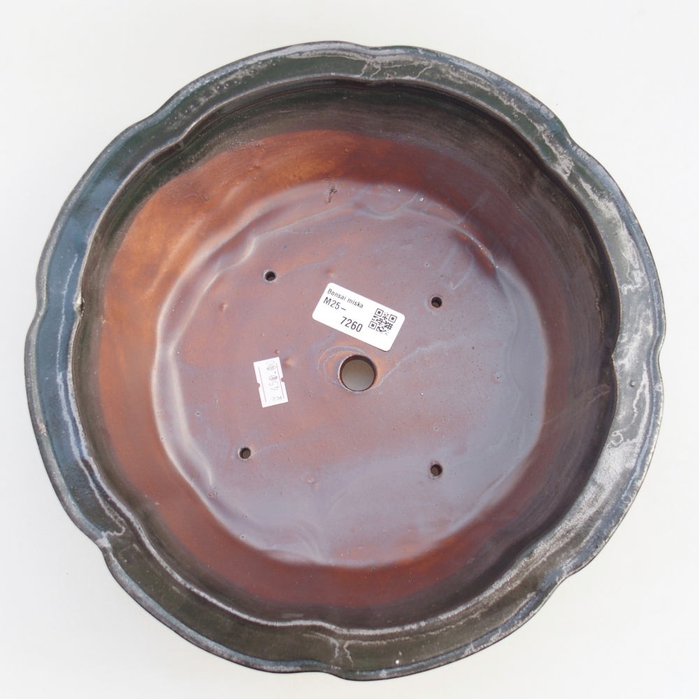 Kerámia bonsai tál 27 x 27 x 8 cm, fekete