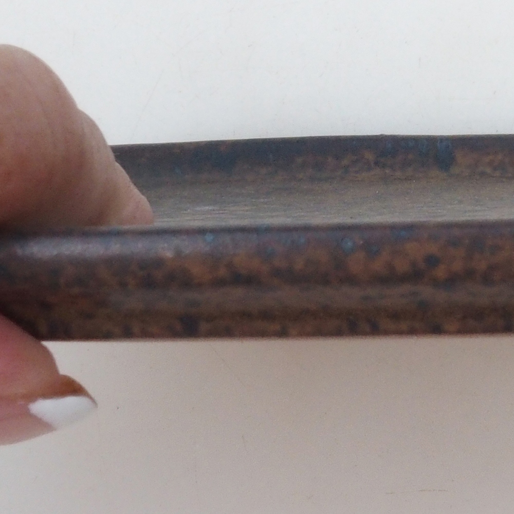 kerámia tál H37 -14,5 x 13 x 1 cm - barna