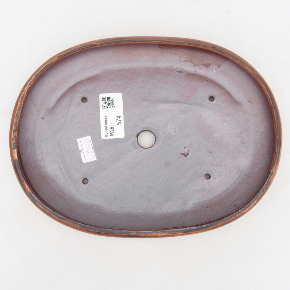 kerámia bonsai tál 22 x 17 x 3 cm, rózsaszínű