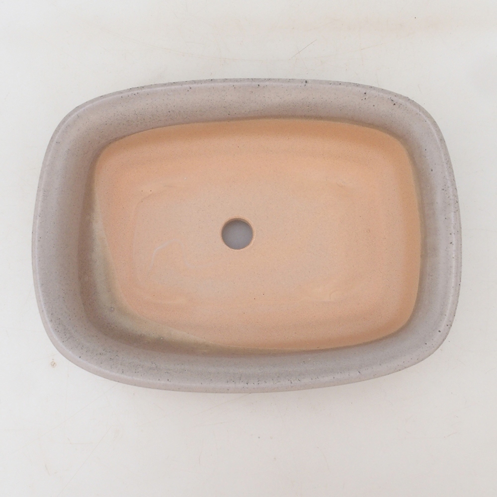 Bonsai tál H02 - 19 x 13 x 5 cm. - bézs színű