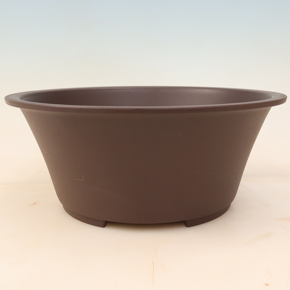 MP-25 barna műanyag bonsai-tál – 26,5 x 26,5 x 11 cm