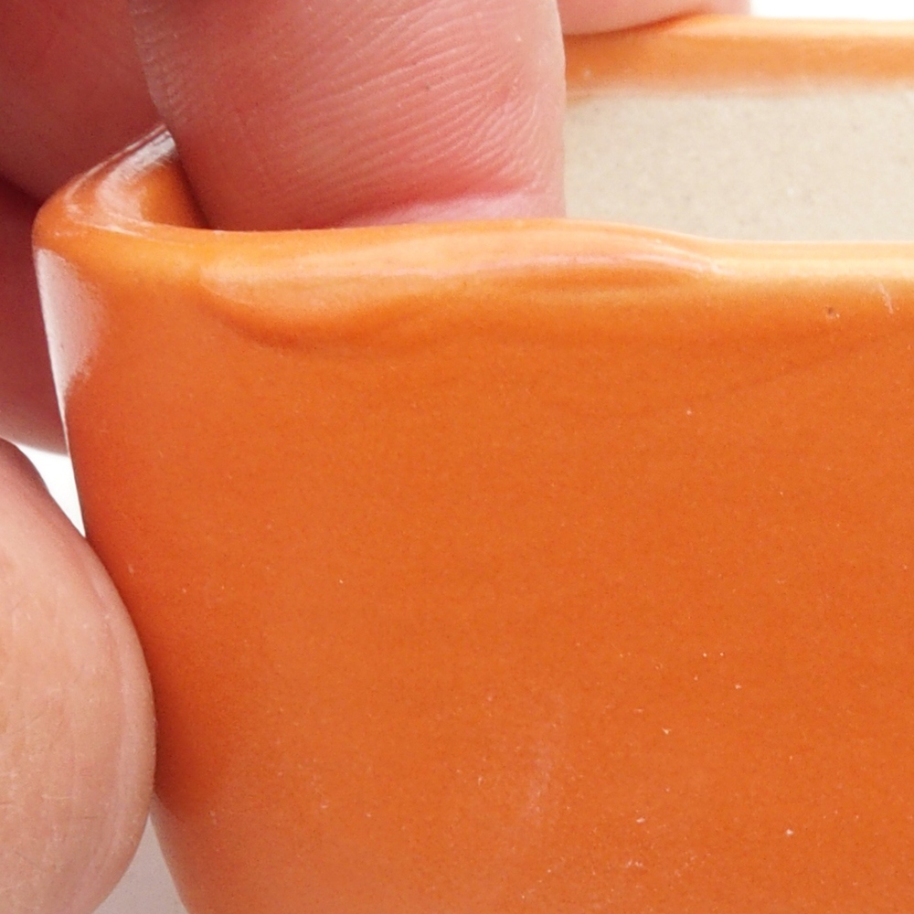 Mini bonsai tál 6,5 x 6,5 x 3,5 cm, narancssárga