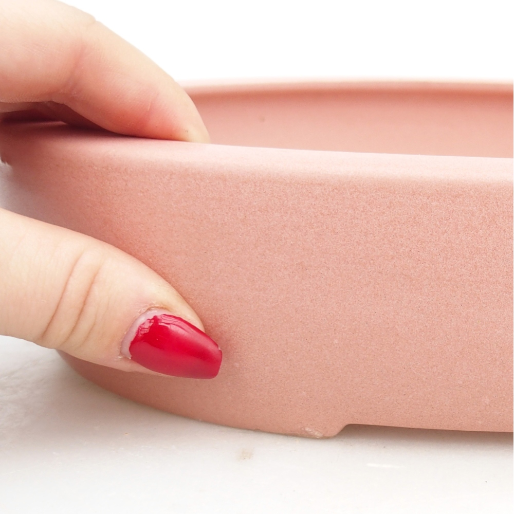 kerámia bonsai tál 27 x 21 x 5 cm, rózsaszínű