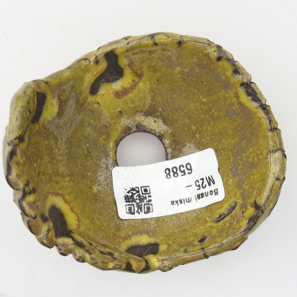 Kerámia kagyló 8,5 x 8 x 6 cm , sárga