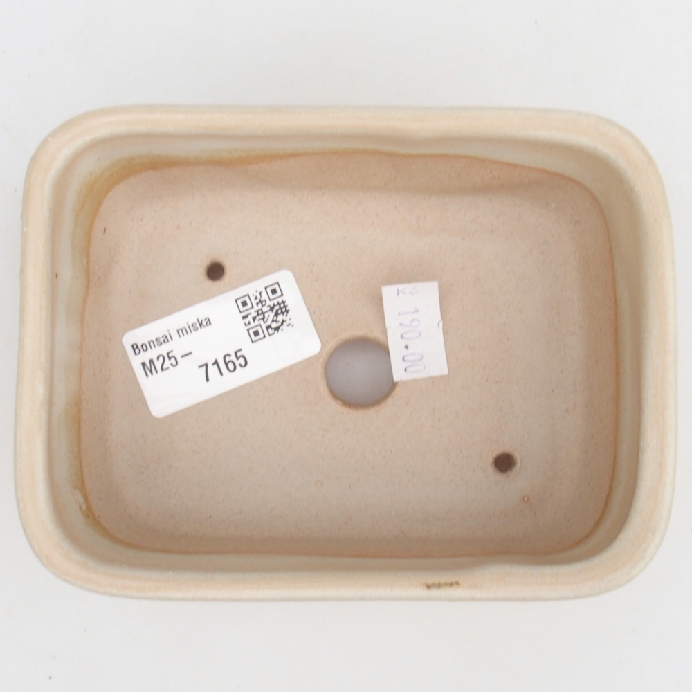 kerámia bonsai tál 12,5 x 10 x 5 cm, bézs színben