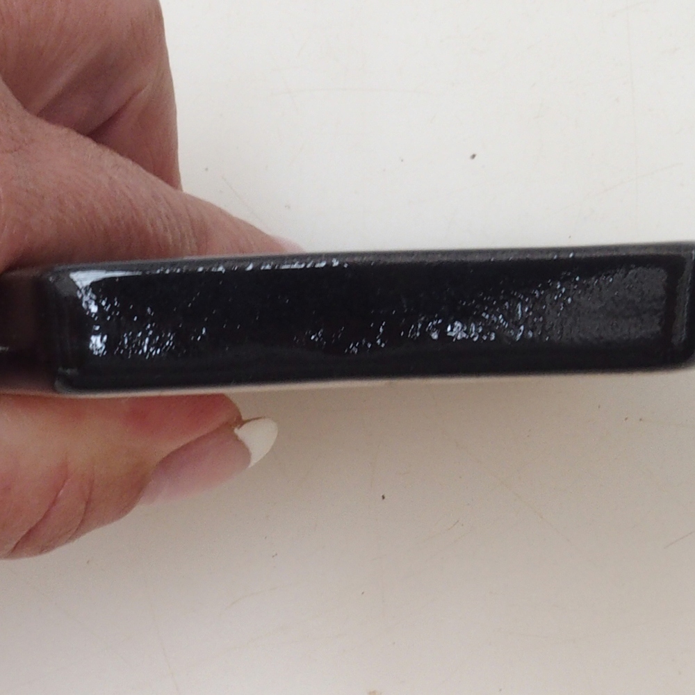 Bonsai hatszögletű csészealj D3 - 11 x 9,5 x 1 cm - fekete