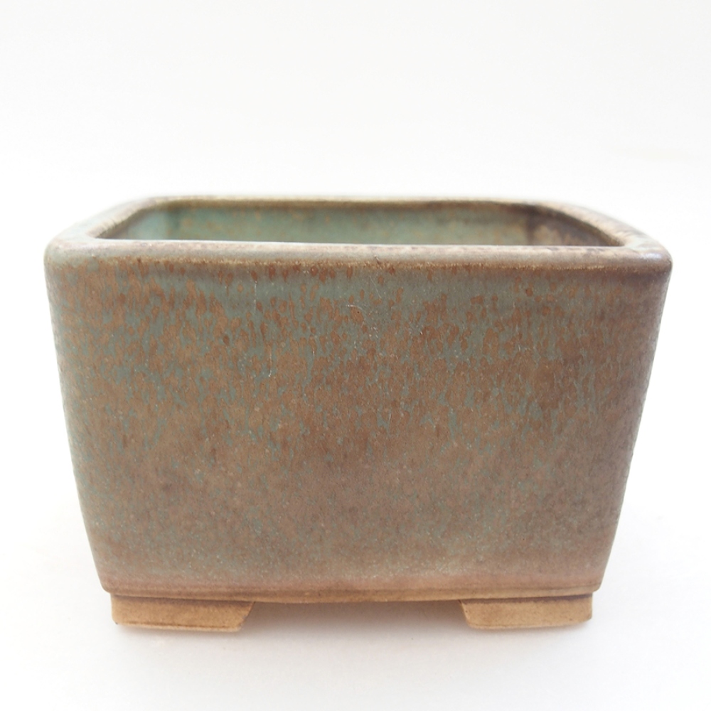 kerámia bonsai tál 11 x 11 x 7 cm, zöld