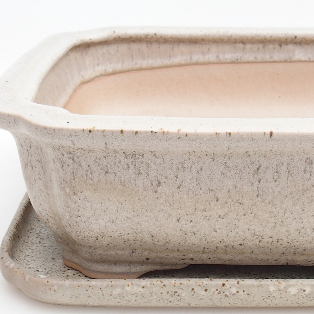 Bonsai tál + csészealj H07 - 30 x 20,5 x 8 cm.