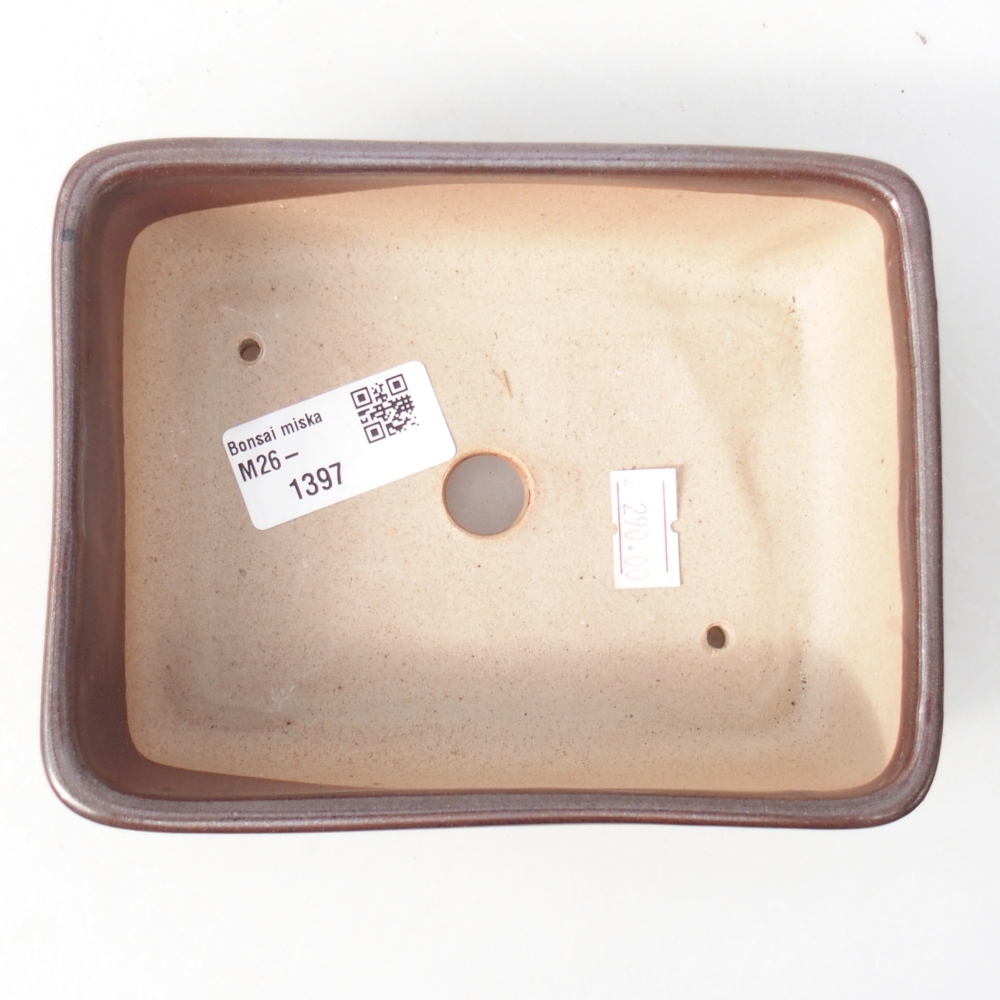 kerámia bonsai tál 14,5 x 11 x 5,5 cm, barna