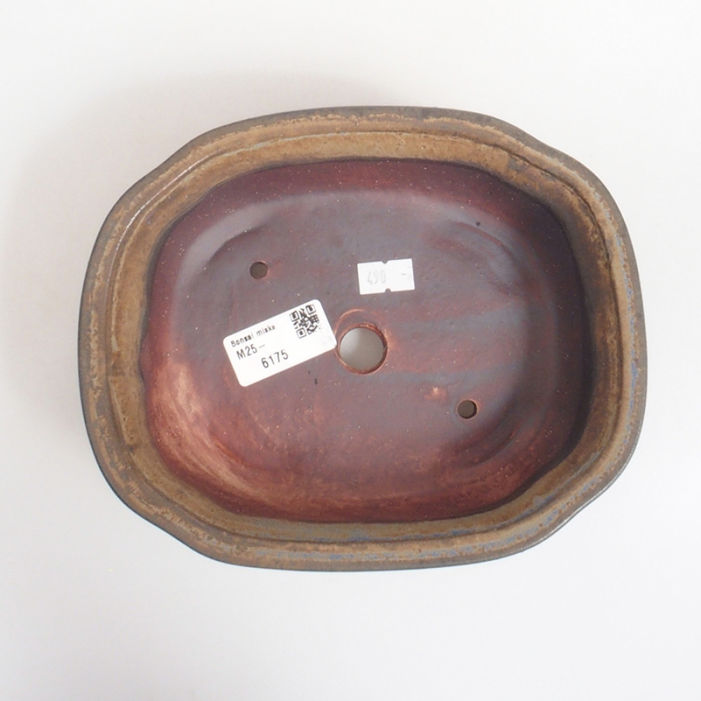 kerámia bonsai tál 10 x 8,5 x 4 cm, barna