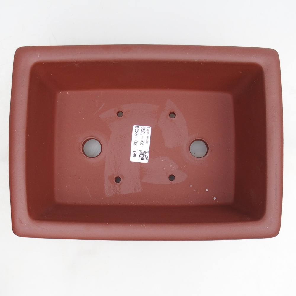 kerámia bonsai tál 26 x 18,5 x 9 cm, téglaszínű, tégla színű