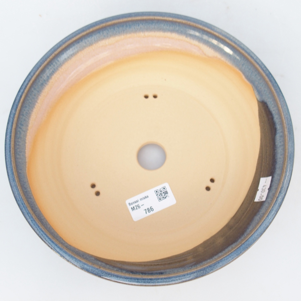 kerámia bonsai tál 22 x 22 x 6 cm, kék színben