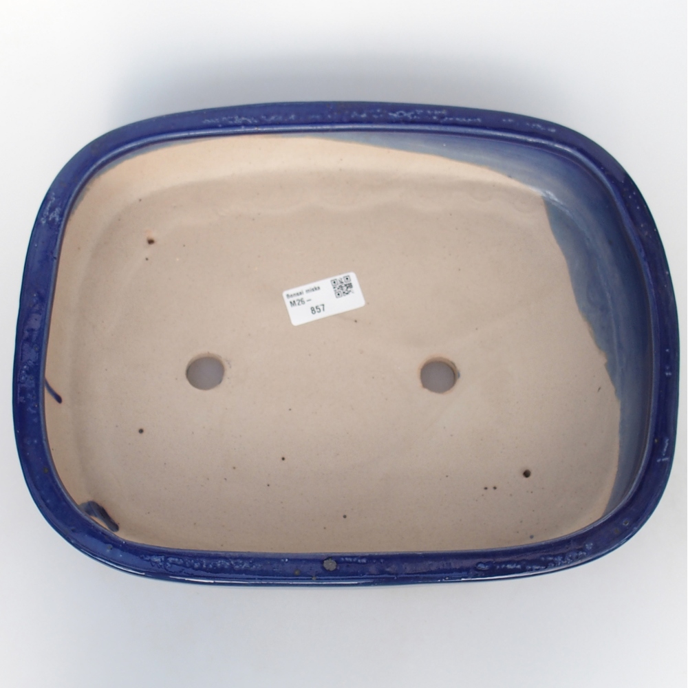 kerámia bonsai tál 31,5 x 24 x 6 cm, kék színben