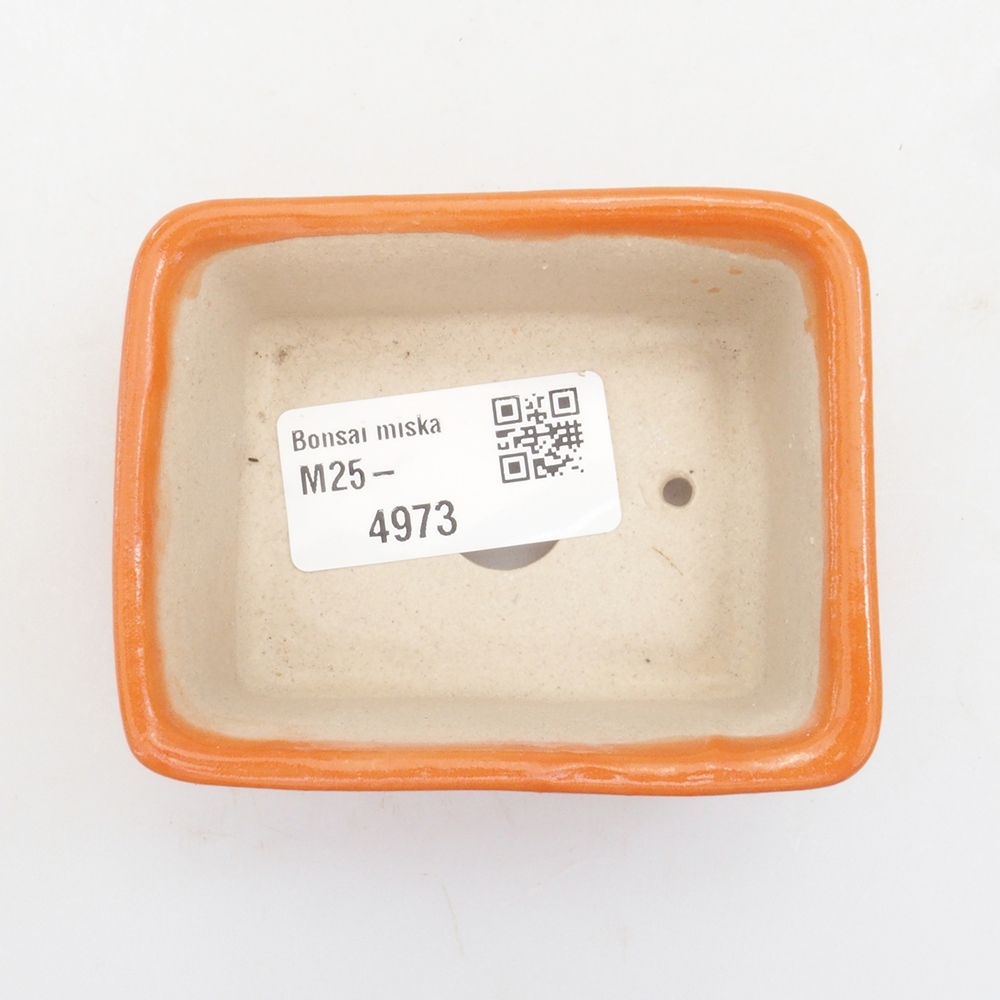 Mini bonsai tál 8 x 6 x 3,5 cm, narancs színben
