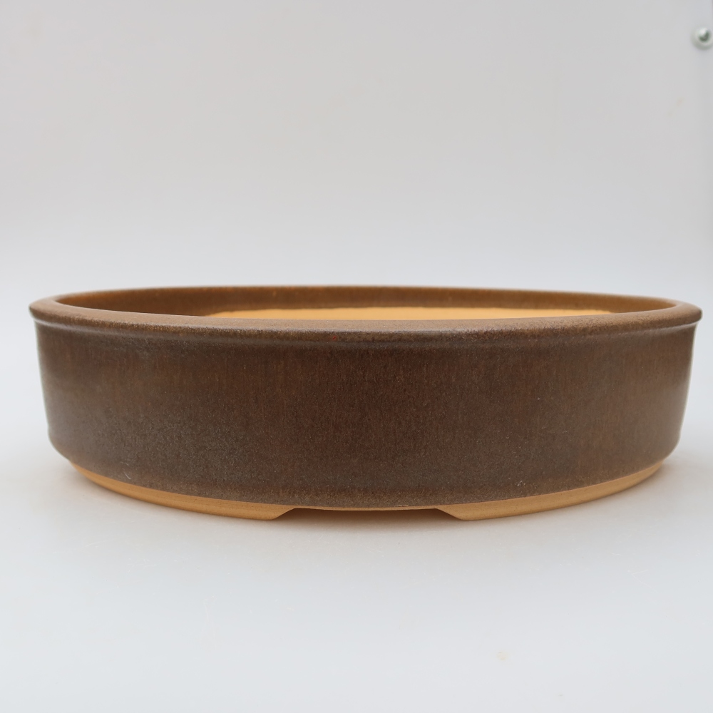 Kerámia bonsai tál 29 x 29 x 6,5 cm, barna színű