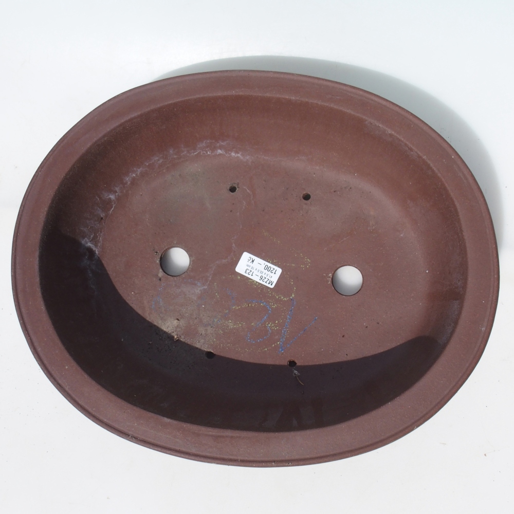 Bonsai tál 41,5 x 33,5 x 10 cm nyírfa barna