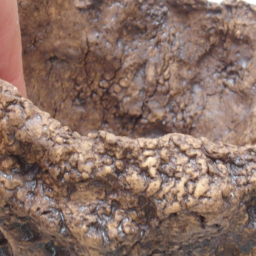 Kerámia kagyló 9 x 8 x 8,5 cm , barna színű