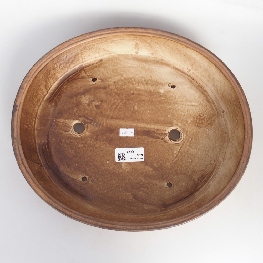 Kerámia bonsai tál 31,5 x 27,5 x 6,5 cm, rózsaszínű