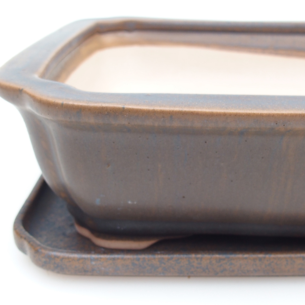 Bonsai tál + csészealj H07 - 30 x 20,5 x 8 cm.