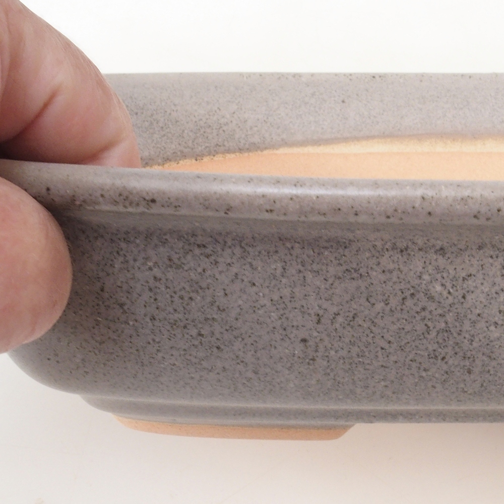 Bonsai tál H08 - 25 x 19,5 x 6 cm. - bézs színű