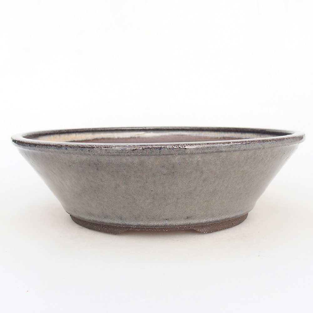 kerámia bonsai tál 19 x 19 x 6 cm, szürke
