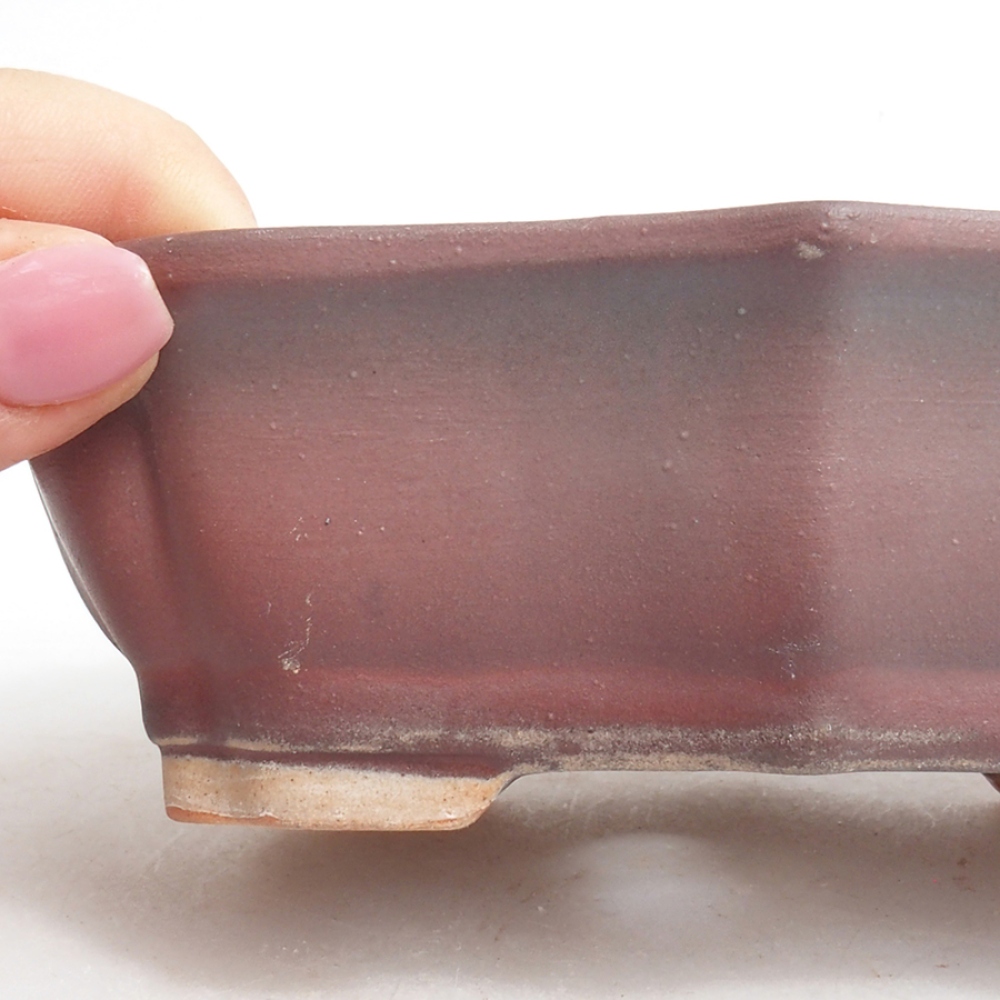 Kerámia bonsai tál 15,5 x 11,5 x 4,5 cm, rózsaszínű