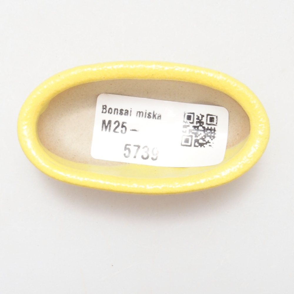 kerámia bonsai tál 6,5 x 3,5 x 2 cm, sárga