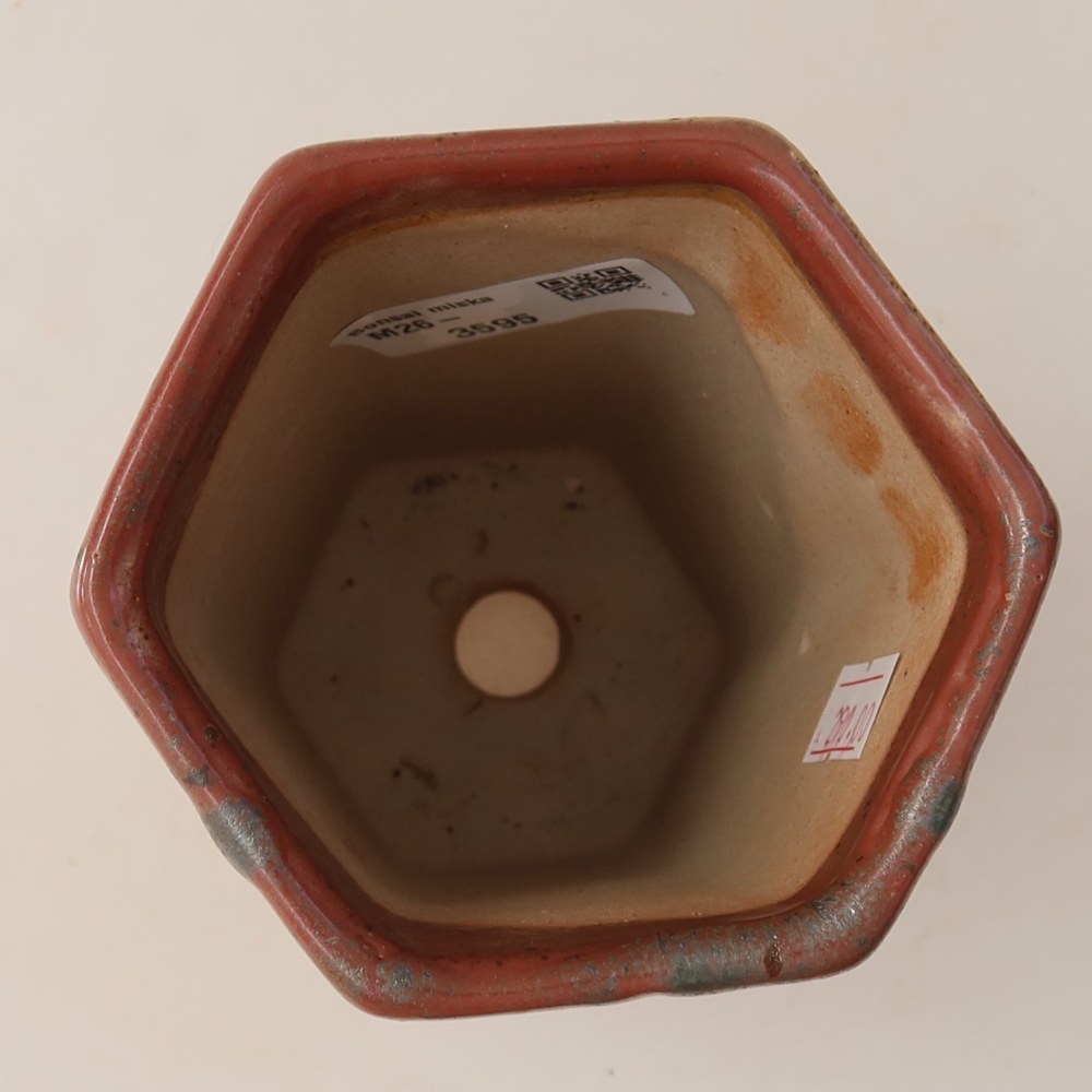 Kerámia bonsai-tál 9,5 x 8,5 x 14,5 cm, rózsaszín