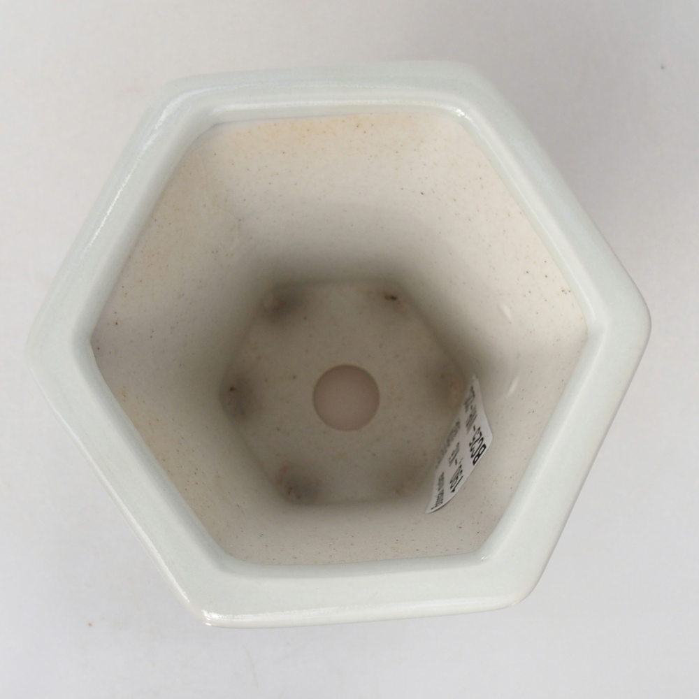kerámia bonsai tál 10 x 9 x 9 cm, fehér színben