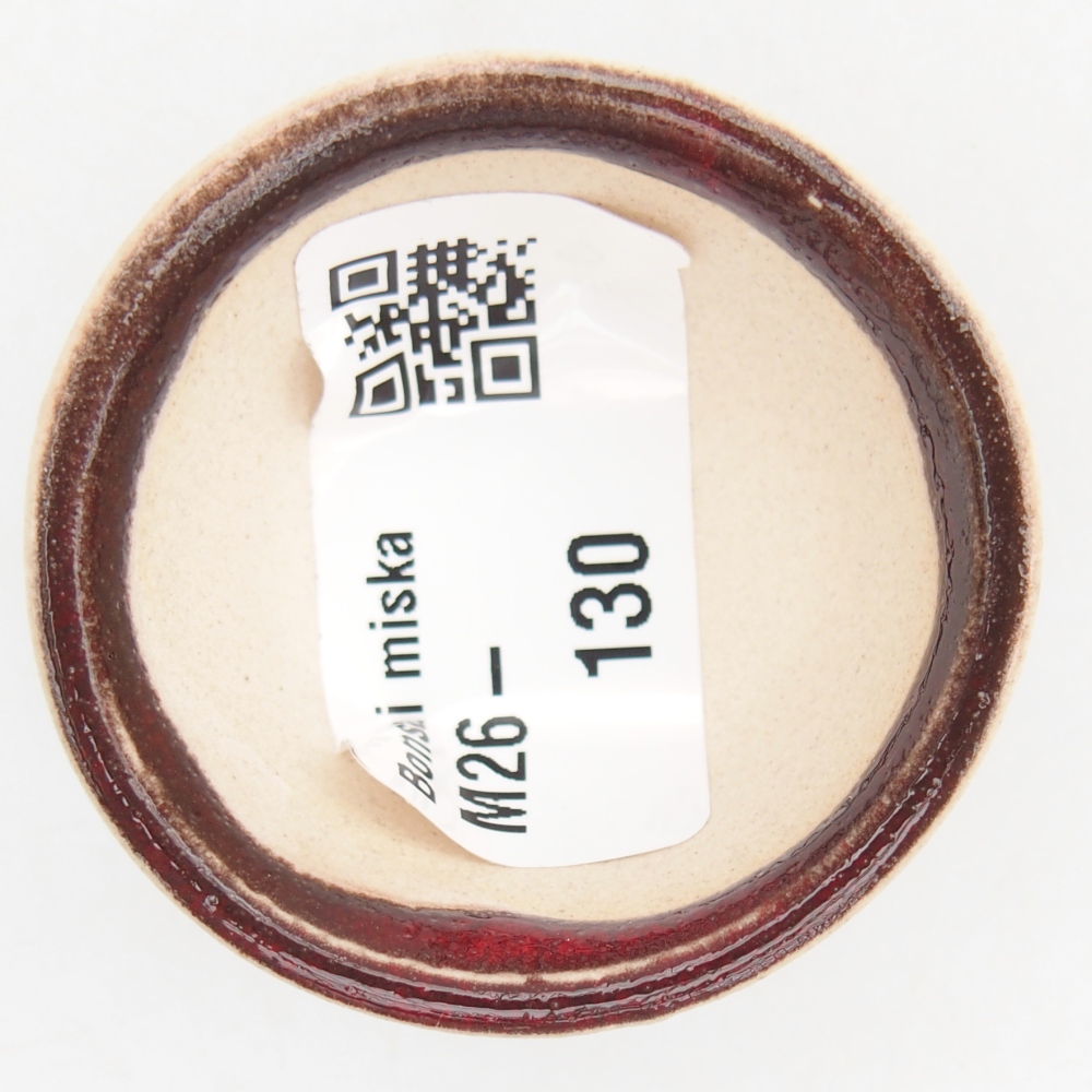 Mini bonsai tál 4,5 x 4,5 x 2,5 cm, piros színben