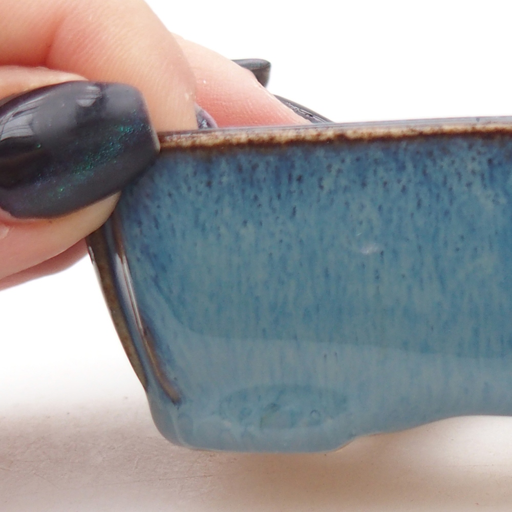 Mini bonsai tál 9 x 7 x 3 cm, kék