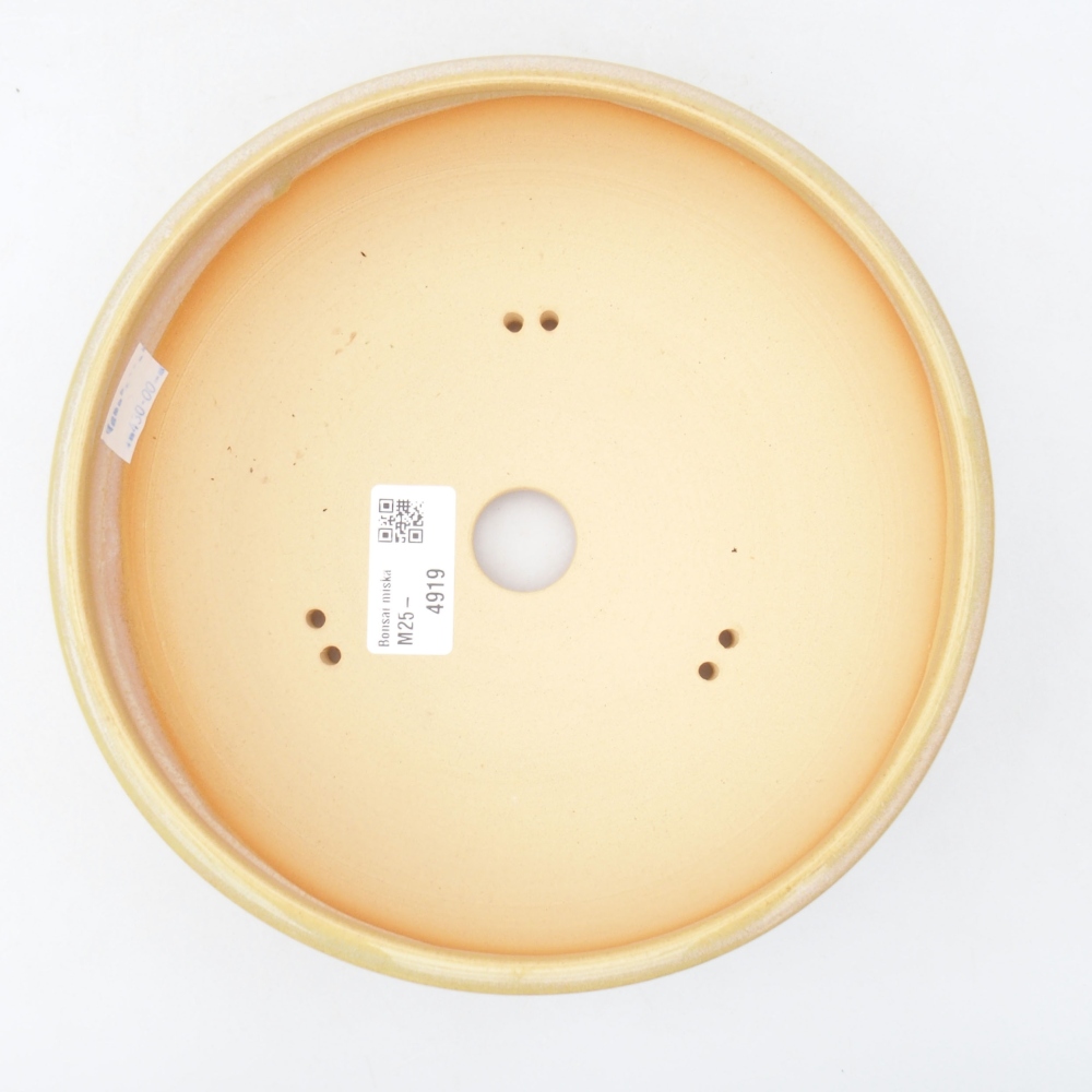 kerámia bonsai tál 19,5 x 19,5 x 6 cm, bézs színű