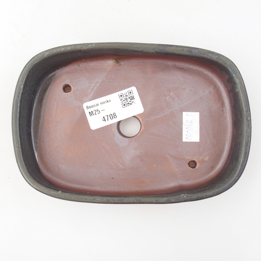 kerámia bonsai tál 16 x 11 x 3,5 cm, szürke