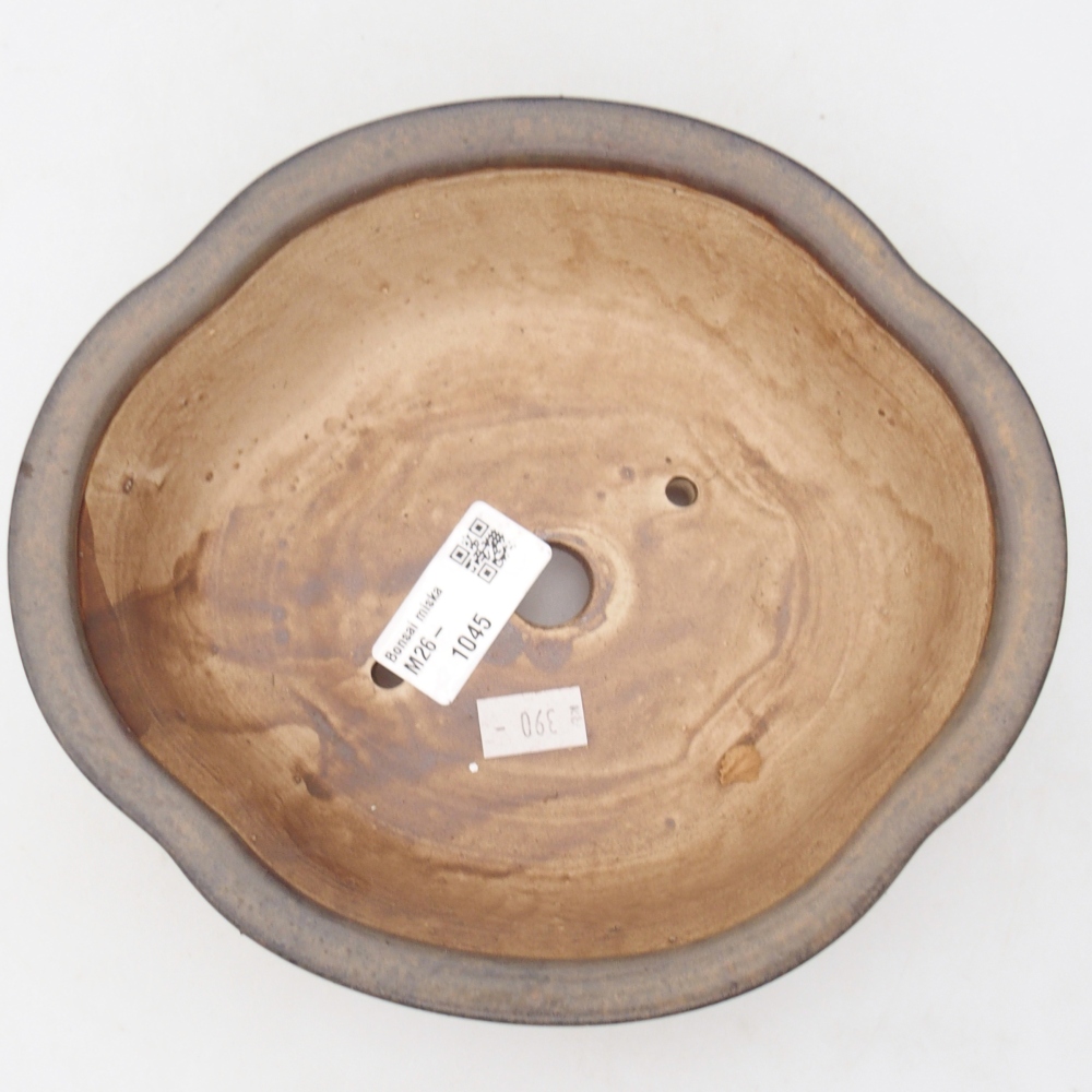 kerámia bonsai tál 18,5 x 17 x 6 cm, barna