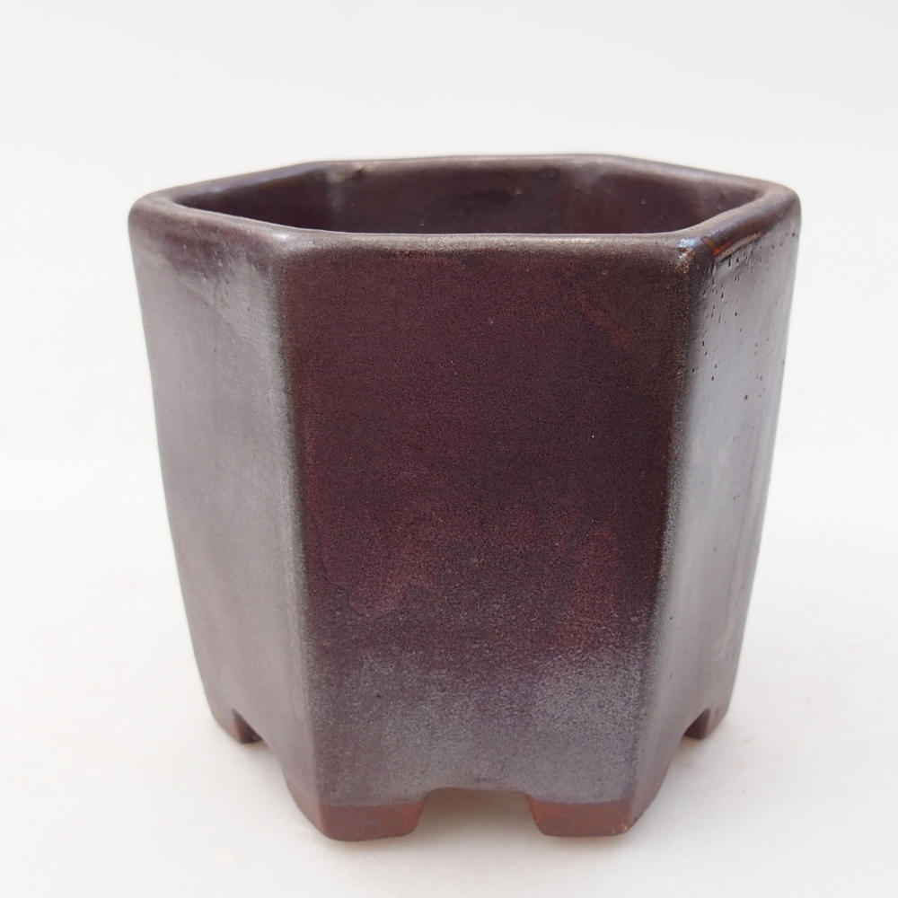 Kerámia bonsai tál 9 x 8 x 8 cm, fém színben