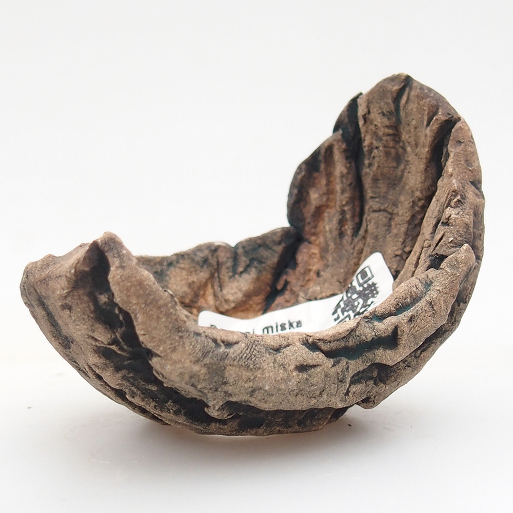 Kerámia kagyló 6,5 x 5,5 x 6 cm , zöld színű