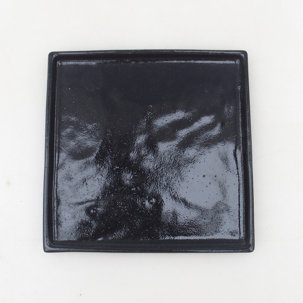 Bonsai tál négyzet alakú L - 14 x 14 x 1 cm - fekete